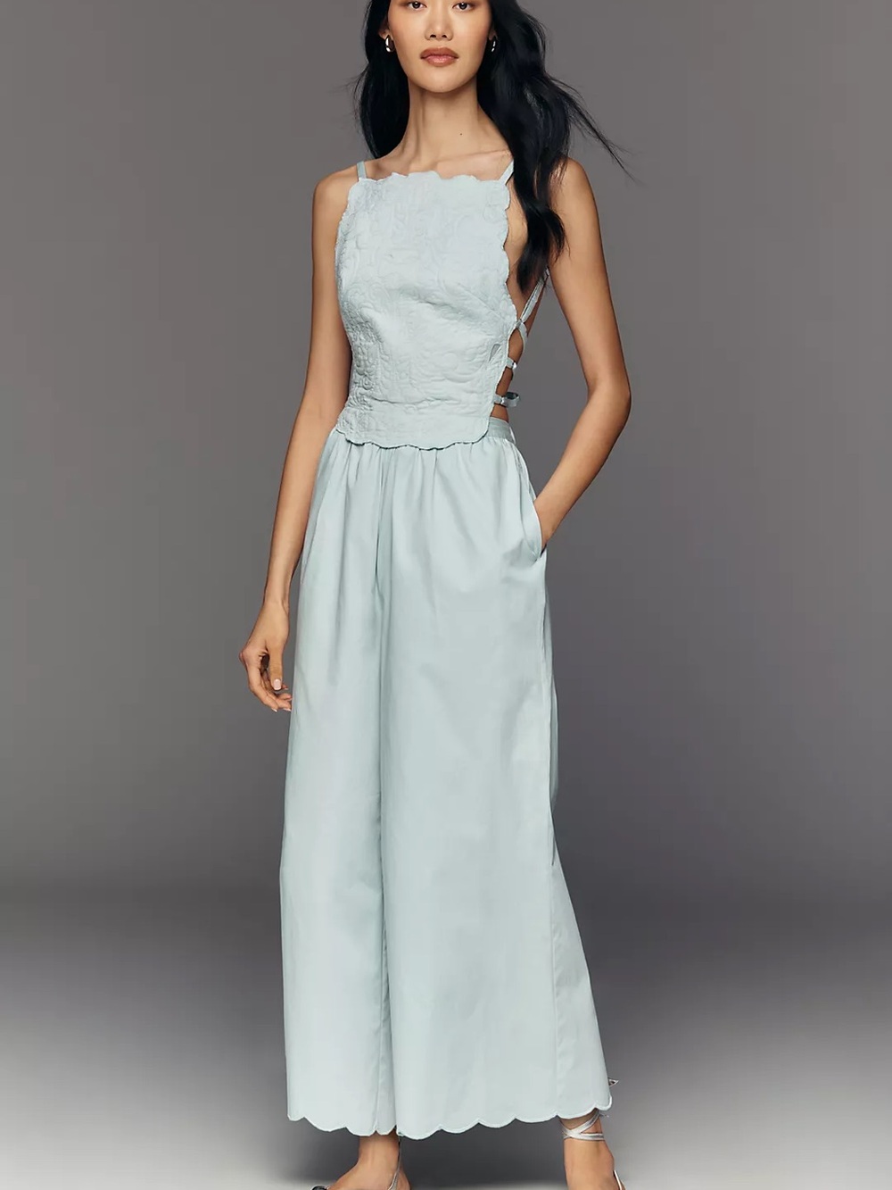 Anthropologie Maeve 100% Cotton Quilted Apron Jumpsuit